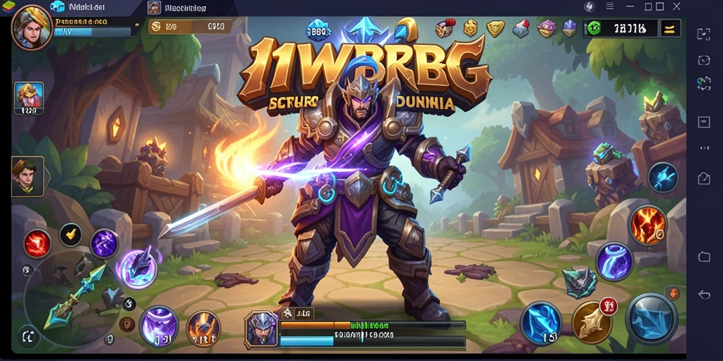 Menggambarkan aksi seru dalam permainan ARPG 11WBET.