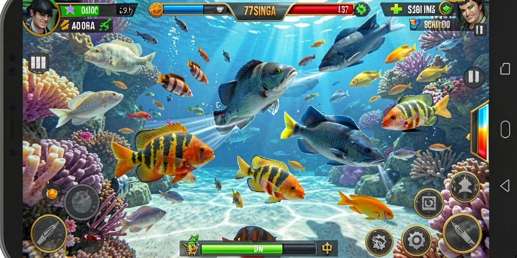 Gameplay seru Tembak Ikan di 77SINGA.