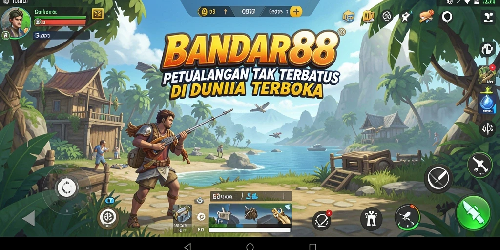Screenshot utama BANDAR88 menampilkan petualangan seru di dunia terbuka.