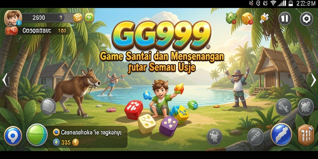 Screenshot utama GG999 menampilkan grafik cerah dan gameplay yang menyenangkan.