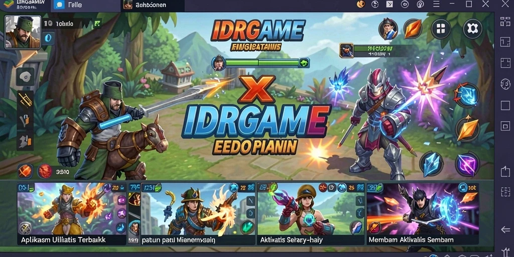 Tampilan antarmuka IDRGAME yang bersih dan fungsional.