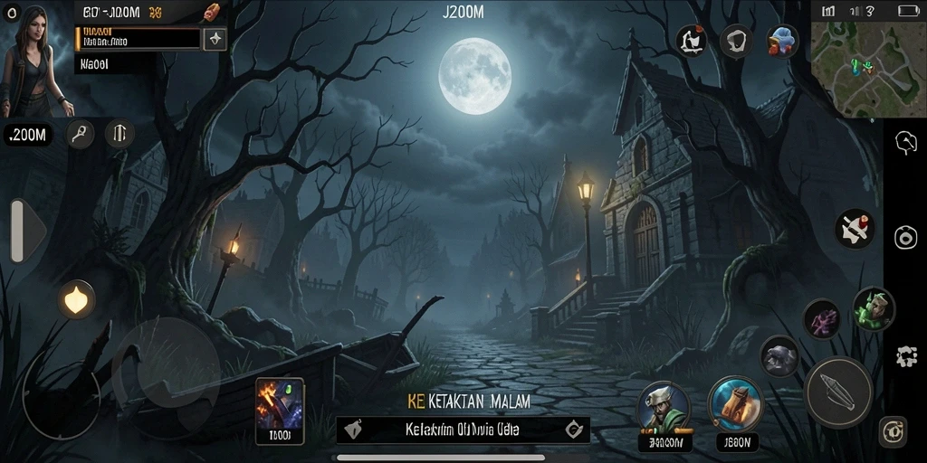 Tampilan gameplay menyeramkan dari J200M yang menegangkan.