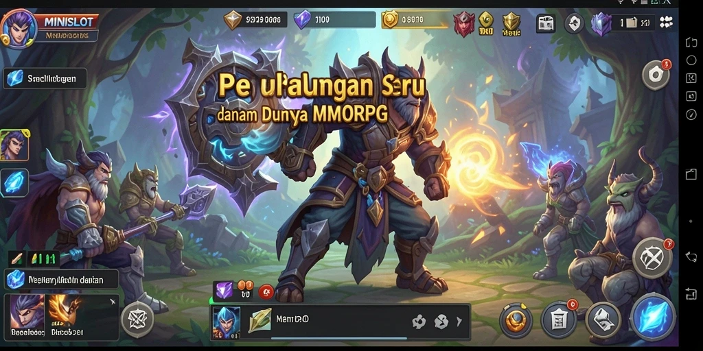 Screenshot gameplay <strong>MINISLOT</strong> menampilkan pertarungan seru di dunia MMORPG.