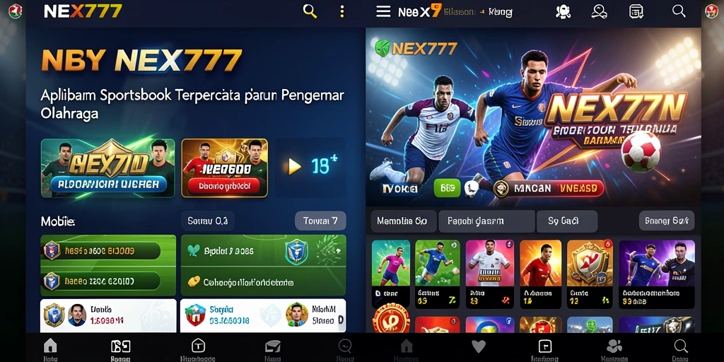 Tampilan antarmuka NEX777 saat pengguna memasang taruhan olahraga.