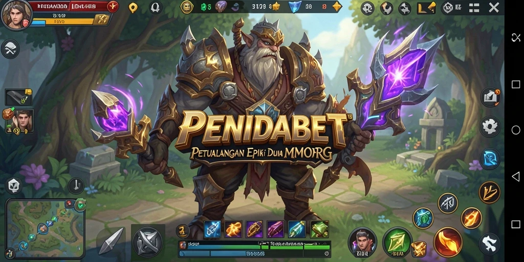 Tangkapan layar menunjukkan pertarungan epik dalam game MMORPG.