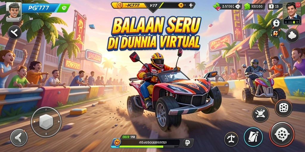 Tangkapan layar PG777 menampilkan akselerasi mobil balap yang mengesankan.