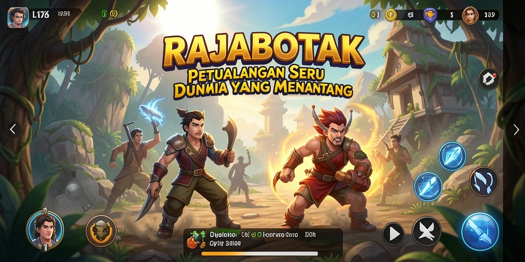 Tampilan gameplay seru dalam petualangan RAJABOTAK.