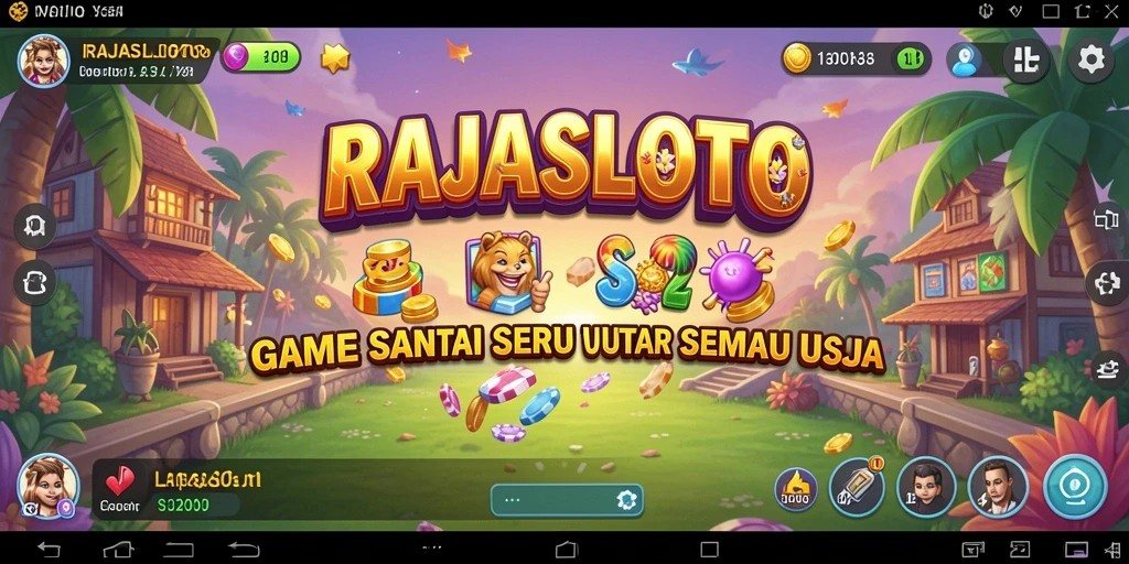 Screenshot utama RAJASLOTO menampilkan gameplay yang santai dan menghibur.