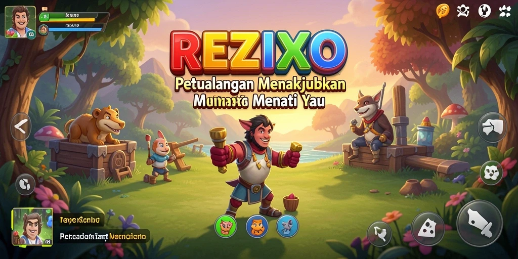 Tampilan gameplay menakjubkan dari REZIXO dengan petualangan yang seru.