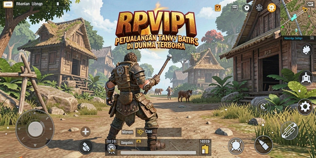 Gameplay RPVIP1 yang memukau dalam dunia terbuka yang luas.