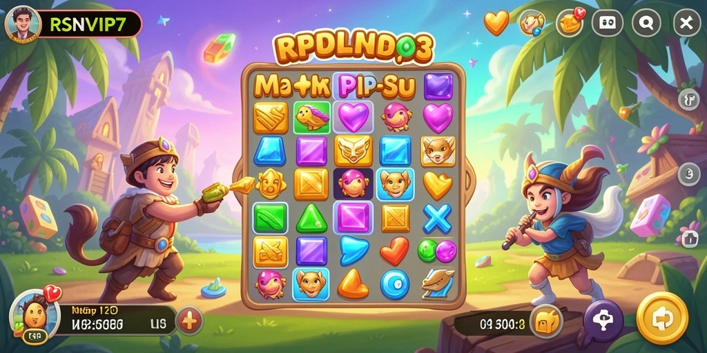 Tampak seru dengan gameplay Match-3 yang penuh warna.