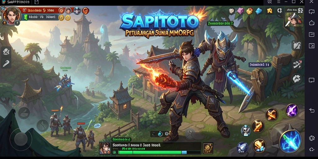 Tampilan dinamis gameplay MMORPG di SAPITOTO.