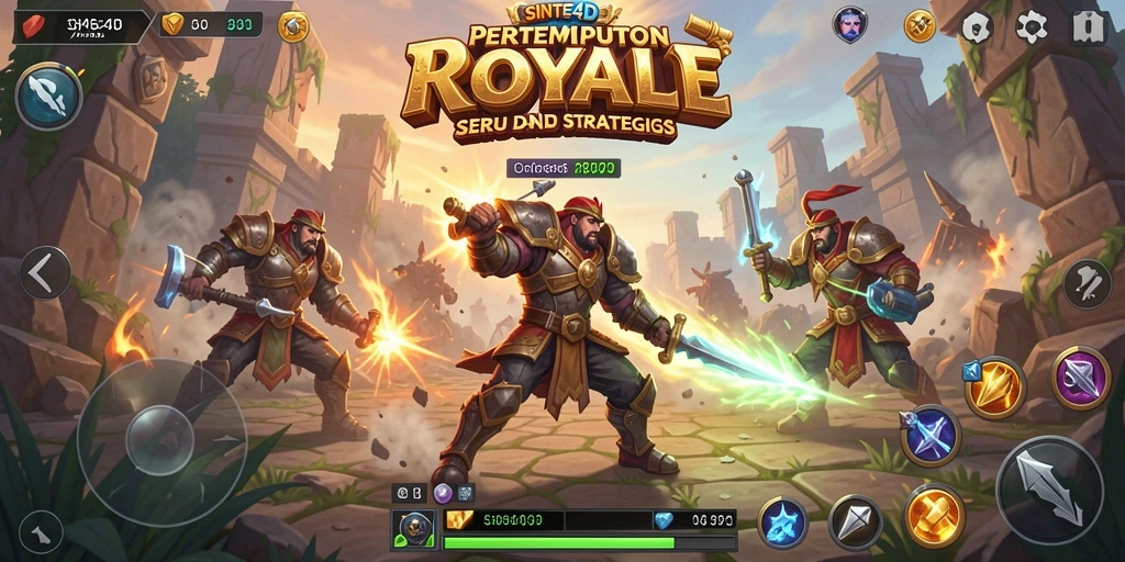 Screenshot gameplay SINTE4D menampilkan aksi Battle Royale yang menegangkan.