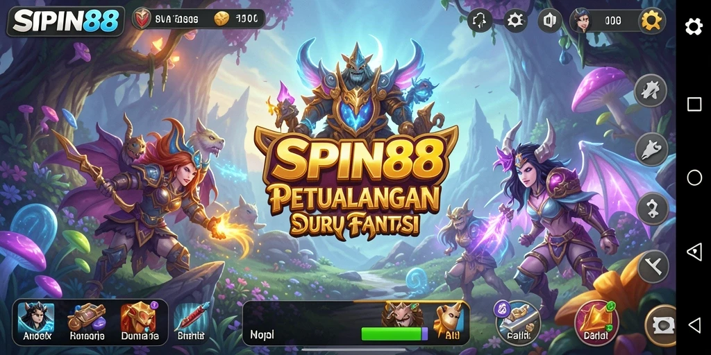 Tampilan gameplay SPIN88 dengan berbagai tantangan seru
