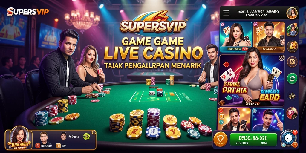 Gameplay seru di SUPERSVIP dengan dealer langsung dan taruhan nyata.