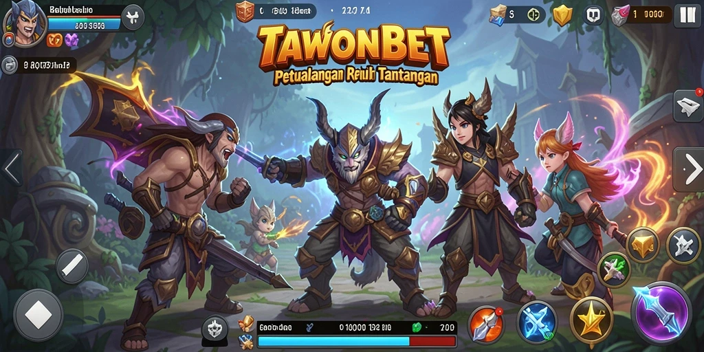 Screenshot game TAWONBET menampilkan pertarungan yang mendebarkan dan dunia yang luas.