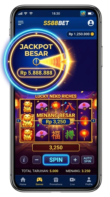 Screenshot permainan di aplikasi ss88bet yang menghibur dan menyenangkan.